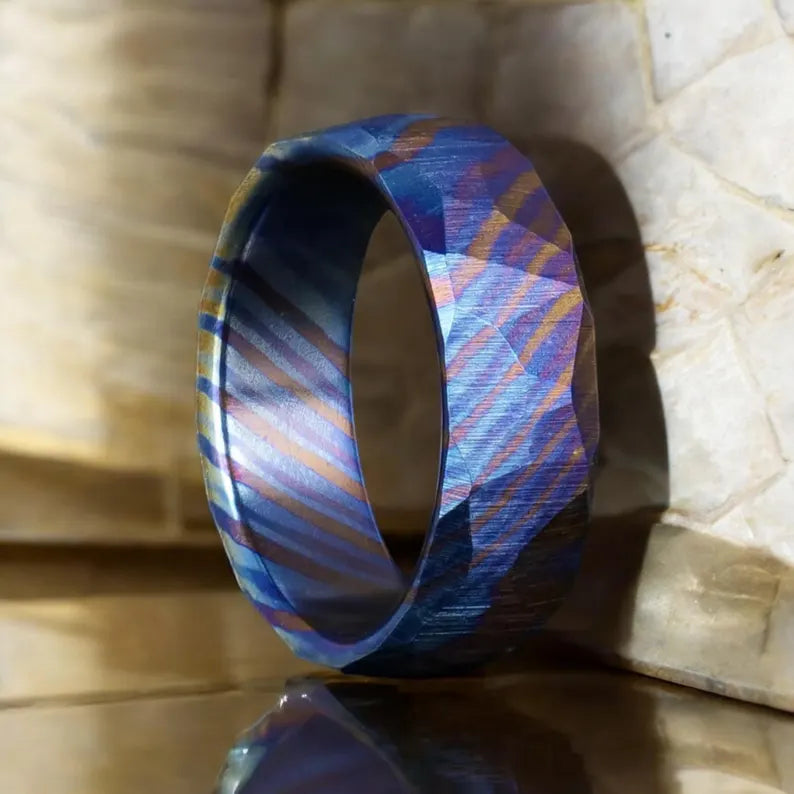 Eternal Hera ( Timascus Hammered Ring )