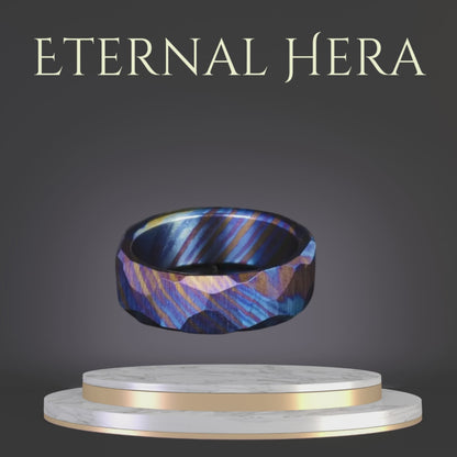 Eternal Hera ( Timascus Hammered Ring )